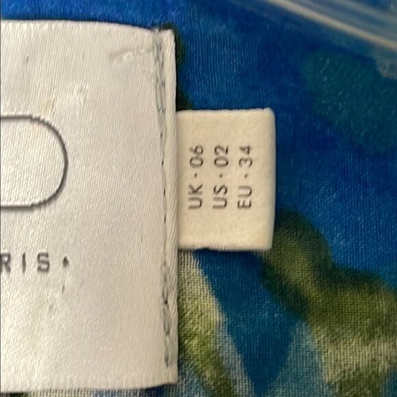 HD in Paris Floral Blue and Green Women's Top - Picture 4 of 4